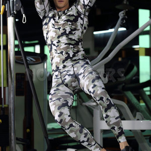 Conjunto de compresión de impresión por sublimación transpirable Gimnasio Fitness Wear Conjunto de compresión más vendido - Product Image 5