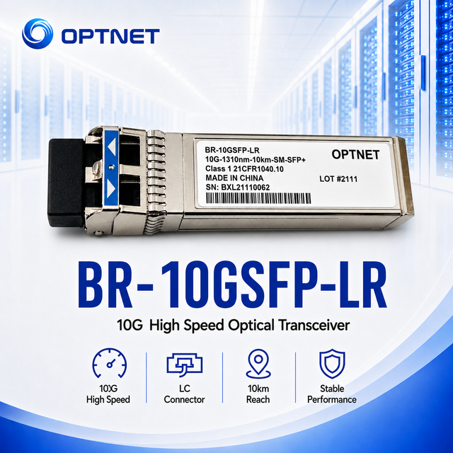 10G SFP+ 1310nm 10km LC Duplex SMF 10GBASE-LR Optical Transceiver Module for Data Center Telecom and Ethernet Network