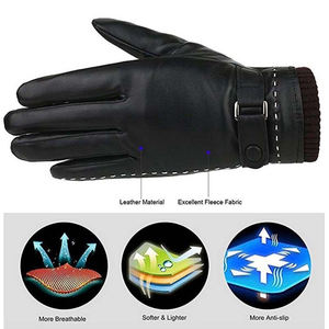 Gants et Mitaines en Cuir avec Broderie de Logo Personnalisé, Design Confortable, Poignet Ajustable, Style Sportif, Gant en Cuir - Product Image 5