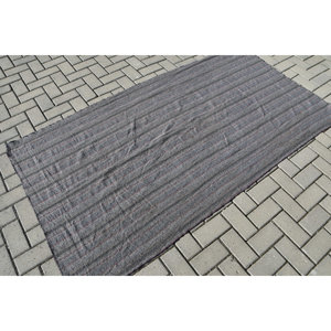 Alfombra turca Vintage gris clásica moderna, Material de lana de 3,8x7 pies, látex, área grande, alfombra para sala de estar, Patchwork para uso en pasillo - Product Image 2