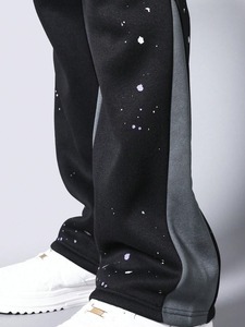 กางเกงวอร์มขายาวผ้าคอตตอนขาบานทรงหลวมขนาดใหญ่กางเกงวอร์มผ้าฟลีซทรงหลวม - Product Image 3