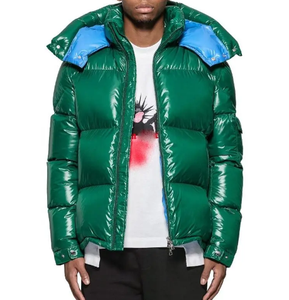 Veste matelassée d'hiver personnalisée Manteau nord pour hommes Vestes en duvet d'extérieur à col montant et visage - Product Image 4