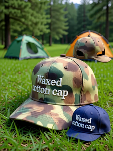 Waxed/Oil Cloth Adjustable Design 6 Panel <b>Waterproof</b> Sports Gorras Custom Leather Patch Buckle Tag Label Baseball Caps <b>Hats</b> - Product Image 3
