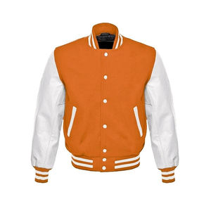 Chaqueta de béisbol de la Universidad Varsity para hombre de talla grande a la moda, estilo único, Collage de lona, chaqueta con parche en blanco bordado 3D - Product Image 6