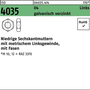 น็อตหกเหลี่ยม ISO 4035 ขอบตัดต่ำ ซ้าย M16 เหล็กตัดง่าย-แพ็ค 50 ชิ้น - Product Image 1