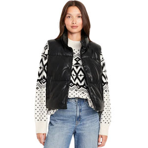 Chaleco Acolchado de Nailon con Capucha, Transpirable, Cálido para Invierno, con Cremallera, para Mujer, Estilo Ecuestre, Sin Mangas, Talla Grande, Personalizable - Product Image 1