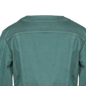 Veste en jean surdimensionnée de style urbain pour femmes col rabattu tricoté avec logo personnalisé - Product Image 5