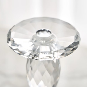 Porte-bougie en verre scintillant, magnifique accent décoratif de table, centre de table moderne pour salon, chambre à coucher et salle à manger - Product Image 3