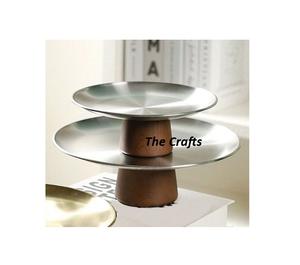 Wooden Chocolate Bowl With Iron <b>Stand</b> Exclusive Quality Chocolate Dessert Server for Home Hotel Kitchen Use - Product Image 2