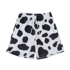 Fabricante de pantalones cortos de malla transpirable de secado rápido poliéster raya lateral Casual playa gimnasio pantalones cortos de malla para hombres - Product Image 5