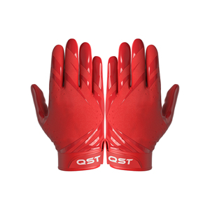 Gants récepteurs super collants Peau de couleur noire Gants de football américain Fermeture au poignet Gants récepteurs larges antidérapants pour gardien de but - Product Image 6