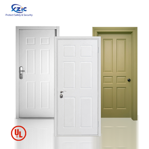 Otel misafir odası için 6 <span class=keywords><strong>Panel</strong></span> giriş kapısı UL 90 dakika yangına dayanıklı kapı ahşap yangın kapısı