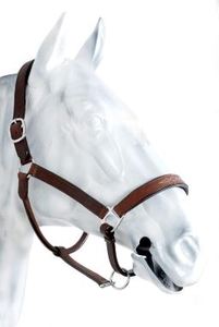 Cabestro Ajustable para Caballo, Doble Costura, Acolchado Suave con Diseño de Costura Decorativa, Cuero Marrón, Talla Completa - Product Image 2