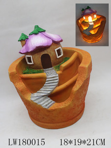 Jardinière en forme de champignon LED fantaisiste, mini-jardin féerique, pot pour plantes succulentes, idéal pour l'affichage en extérieur avec des plantes en escalier - Product Image 4