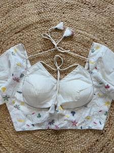 Venta caliente hermoso vestido elegante traje Khadi algodón con 9 Niddle Multi n secuencia blusa proveedor y exportador indio - Product Image 4