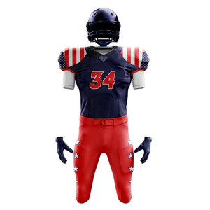 ชุดฟุตบอลอเมริกันสำหรับผู้ใหญ่2025สั้นผ้าโพลีเอสเตอร์ผสมแบบกำหนดเองพิมพ์ลายดิจิตอลระบายอากาศ - Product Image 1