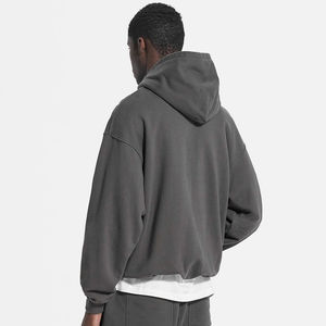 Sudadera con capucha de lana cálida de invierno para hombre hecha a medida, ropa de talla grande para niño con estampado de diseñador, sudaderas con capucha - Product Image 4