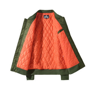 .เสื้อแจ็กเก็ตบอมเบอร์ผู้ชายผ้าน้ำหนักเบาระบายอากาศได้พร้อมกระดุมซิปด้านหน้าเหมาะสำหรับแฟชั่นลำลองและความสนุกกลางแจ้ง - Product Image 1