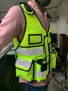 Custom Color Security <b>Guard</b> <b>Uniform</b> Reflective Safety Clothing Vest Front Zipper Road Safety Vests Hi Viz Tactical Security Vest - Product Image 5