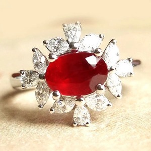 Bague de fiançailles vintage ovale en argent sterling 925 précieux avec rubis rose et diamants CZ sertis à griffes, certifiée par un tiers, pour mariage - Product Image 4