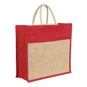 Sac en jute à logo imprimé personnalisé le plus vendu avec poignée en toile de jute de grande capacité pour textiles et produits en cuir - Product Image 3