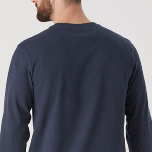 Vente en gros T-shirt uni et vierge pour hommes grande taille personnalisé pour hommes T-shirts avec votre logo impression T-shirt à manches longues pour hommes OEM - Product Image 5