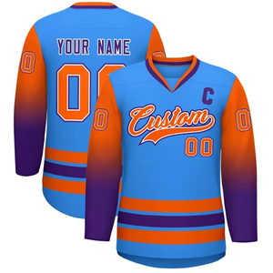 Maillots de hockey sur glace personnalisés par sublimation, imprimez votre nom et votre numéro pour les hommes, maillots d'équipe 100% polyester à séchage rapide - Product Image 6