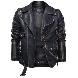 Veste surdimensionnée en similicuir personnalisée à prix de gros pour hommes à bas prix Veste d'hiver à fermeture éclair pour hommes - Product Image 1