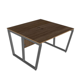 HBTC049 Mesa de Trabajo Contemporánea Minimalista para 2 Personas, 120x120cm, Melamina, Contrachapado, Patas de Ensamblaje para Muebles de Oficina - Product Image 5