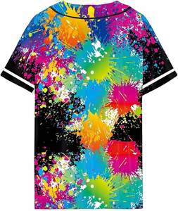 เสื้อเบสบอลสีส้มสำหรับผู้ชายชุดกีฬาโพลีเอสเตอร์พิมพ์ซับลิเมชันสำหรับซอฟท์บอล - Product Image 2