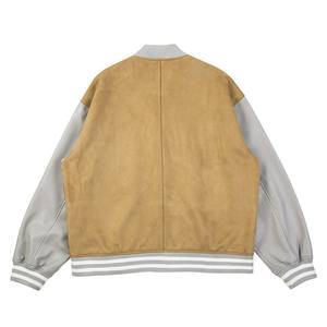Custom High Quality Suede Fashion Varsity <b>Jackets</b> Trendy <b>Men'S</b> Patchwork <b>Baseball</b> <b>Jackets</b> - Product Image 2