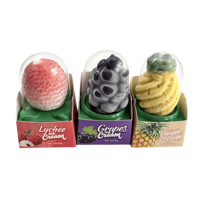 Vente directe usine de produits alimentaires asiatiques : Crème glacée au chocolat, raisin et citron, modèle 3D, prête à l'emploi, en boîte.