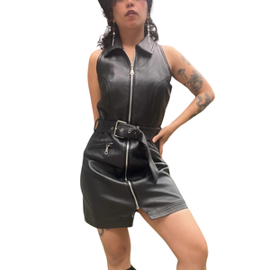 Veste en cuir sans manches pour dames Manteau de qualité supérieure en cuir véritable noir fait à la main Vestes pour femmes - Product Image 6