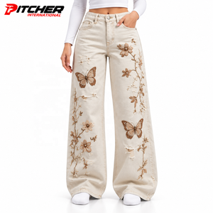 Proveedor de Jeans de Mezclilla Personalizados para Mujer, para Minoristas de Marca Privada, Bajo MOQ, Producción en Fábrica al por Mayor - Product Image 1