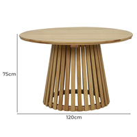 Table de salle à manger extérieure moderne en bois durable avec emballage postal pour usage domestique et jardin