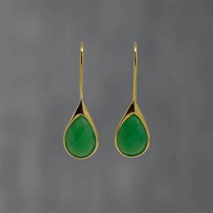 Pendientes Colgantes de Plata de Ley 925 de Alta Calidad con Piedras Preciosas de Plata y Crisoprasa para Fiestas y Regalos, Bodas - Product Image 2
