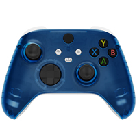 Coque de remplacement transparente EXtremeRate pour manette Xbox Series S-Accessoires de panneaux de couverture avant et de rails latéraux