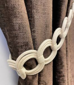 Sujetadores de Cortinas de Cuerda de Algodón Natural, Decoración Náutica, Decoración de Playa, Sujetador de Cortina Azul Marino, Cuerda de Yute - Product Image 3