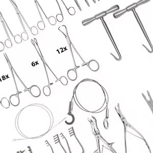 Tumor cerebral craneal Neuro craneotomía 91 Piezas neurocirugía básica cirugía espinal instrumento quirúrgico de acero inoxidable de calidad alemana - Product Image 3