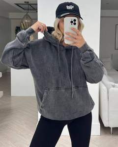 Sweat à capuche en jean surdimensionné - Product Image 5