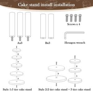 Soporte de madera para cupcakes de 5 niveles, soporte de exhibición de postres rústicos, rebanadas de madera grandes desmontables, cupcakes redondos - Product Image 4