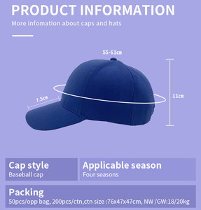 Casquette de baseball personnalisée avec logo en plusieurs couleurs Chapeau réglable en coton pour hommes femmes Utilisation décontractée en extérieur - Product Image 5