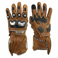 Gants de moto en cuir véritable de qualité supérieure, résistants, antidérapants, à doigts entiers, pour le ski et les sports d'hiver