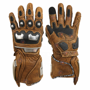 Gants de moto en cuir véritable de qualité supérieure, résistants, antidérapants, à doigts entiers, pour le ski et les sports d'hiver - Product Image 1
