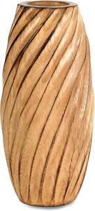 Jarrón de madera de mango redondo moderno hecho a mano, florero teñido, decoración para sala de estar, diseño lujoso y bonito para uso doméstico - Product Image 5