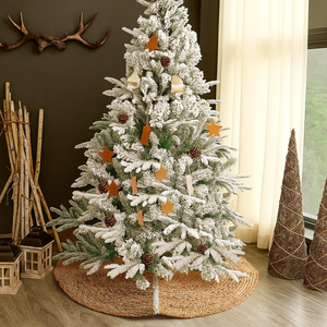 Falda de árbol de Navidad Natural plegable de jacinto de agua estilo bohemio ecológico tejida a mano 36 pulgadas personalizable Vietnam - Product Image 4