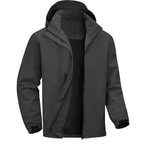 igh Quality Men's Outdoor Waterproof Nylon <b>Jacket</b> <b>Smart</b> Casual Hooded Sportswear with Front Logo Spring Coated Zipper Closure - Product Image 6