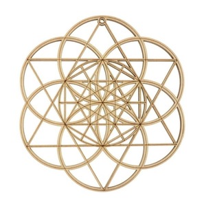 Custom Factory Sacred Geometry Mandala <b>Crystal</b> Grid Laser Cutting Service for Plywood Wood Decor Manufacturer Stone <b>Crafts</b> - Product Image 2