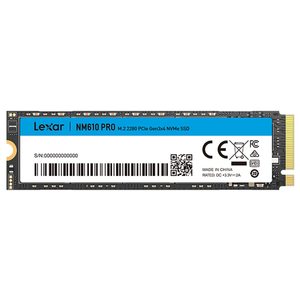 Lexar NM610 PRO 250GB 500GB 1TB 2TB SSD NVME 610PRO serisi, 3300mb/s'ye kadar, 3D <span class=keywords><strong>NAND</strong></span> <span class=keywords><strong>Flash</strong></span> dahili katı hal sürücüsü - Product Image 1