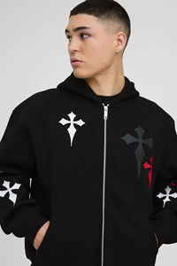 Conjunto Deportivo de Pantalones Anchos y Sudadera con Capucha para Hombre, Pantalones Deportivos Anchos y Sudadera con Capucha, Conjunto Deportivo Personalizado al por Mayor para Hombre - Product Image 3